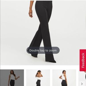 Spanx high rise flair black pants